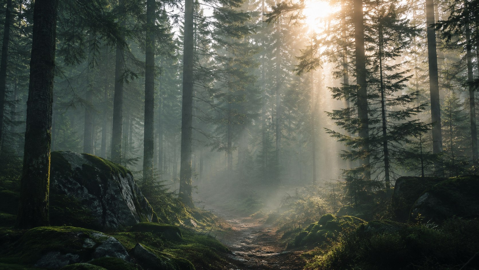 Misty forest